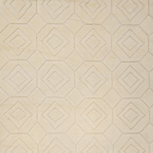 White Moroccan Wool Rug 10x14 - hover