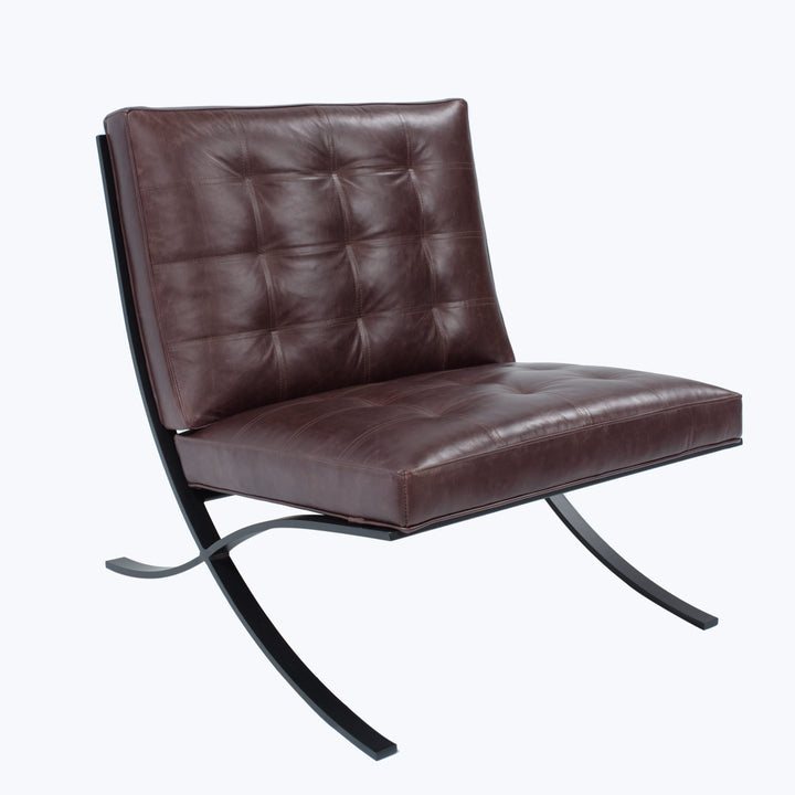 Leather Cross Frame Chair