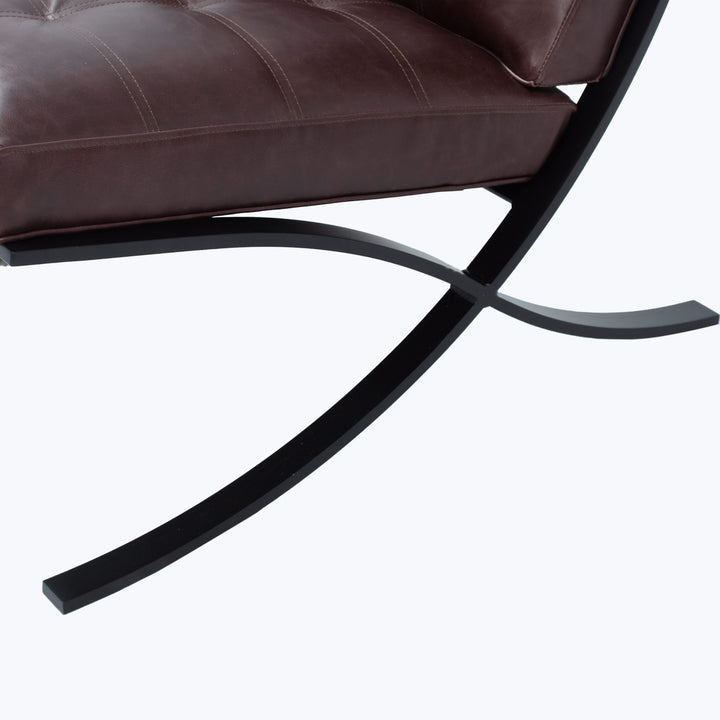 Leather Cross Frame Chair