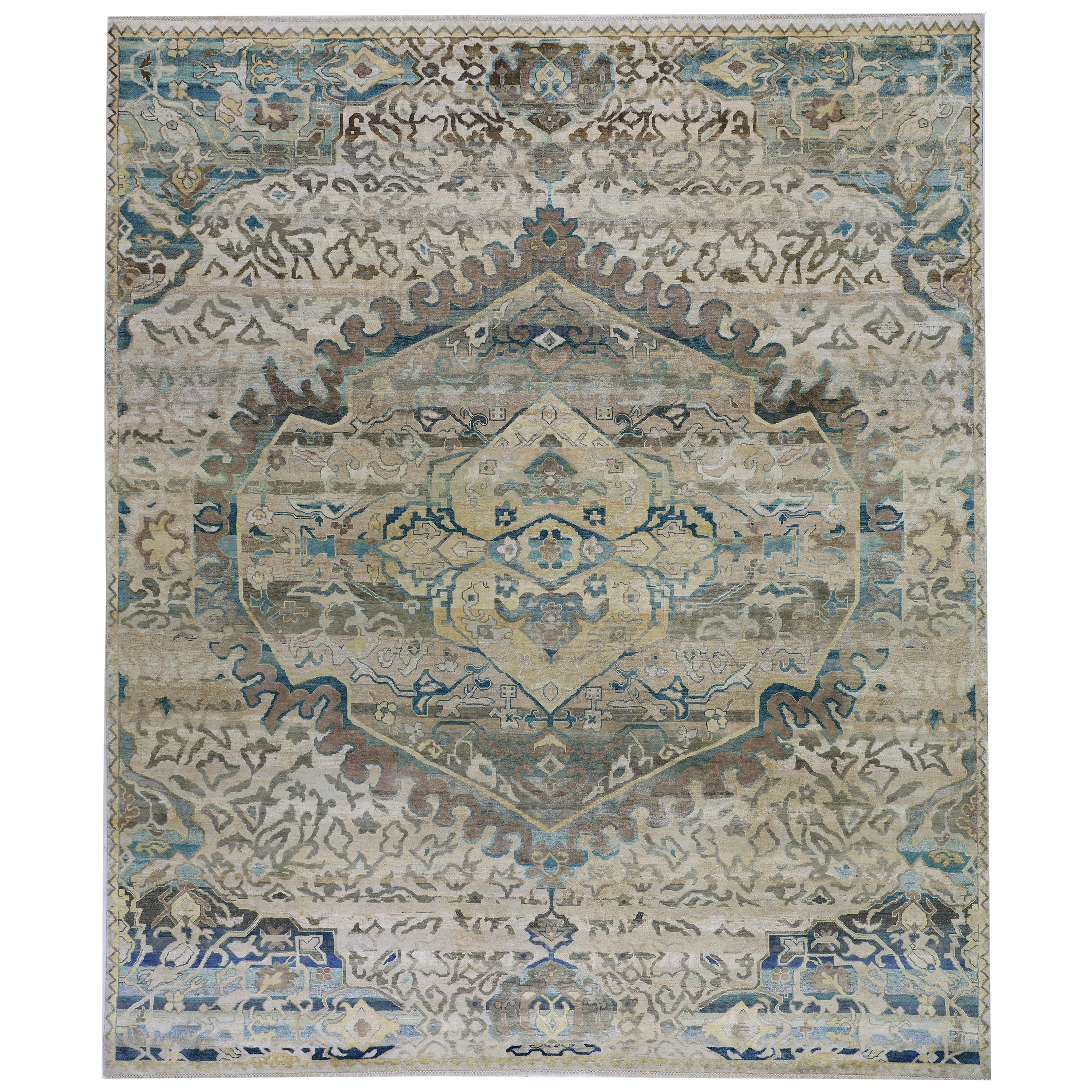 Blue Alchemy Transitional Silk Rug - 9'8" x 11'7"