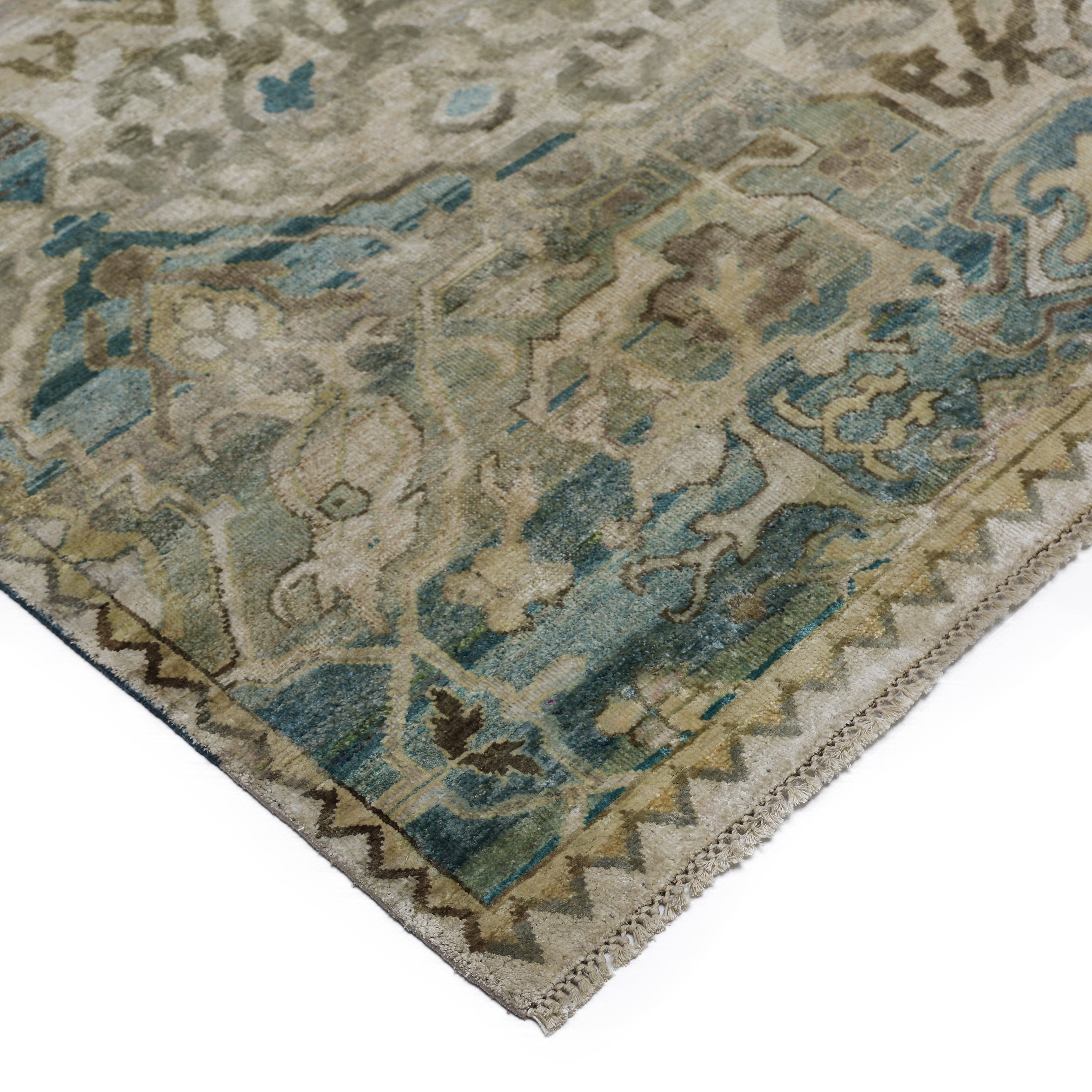 Blue Alchemy Transitional Silk Rug - 9'8" x 11'7"