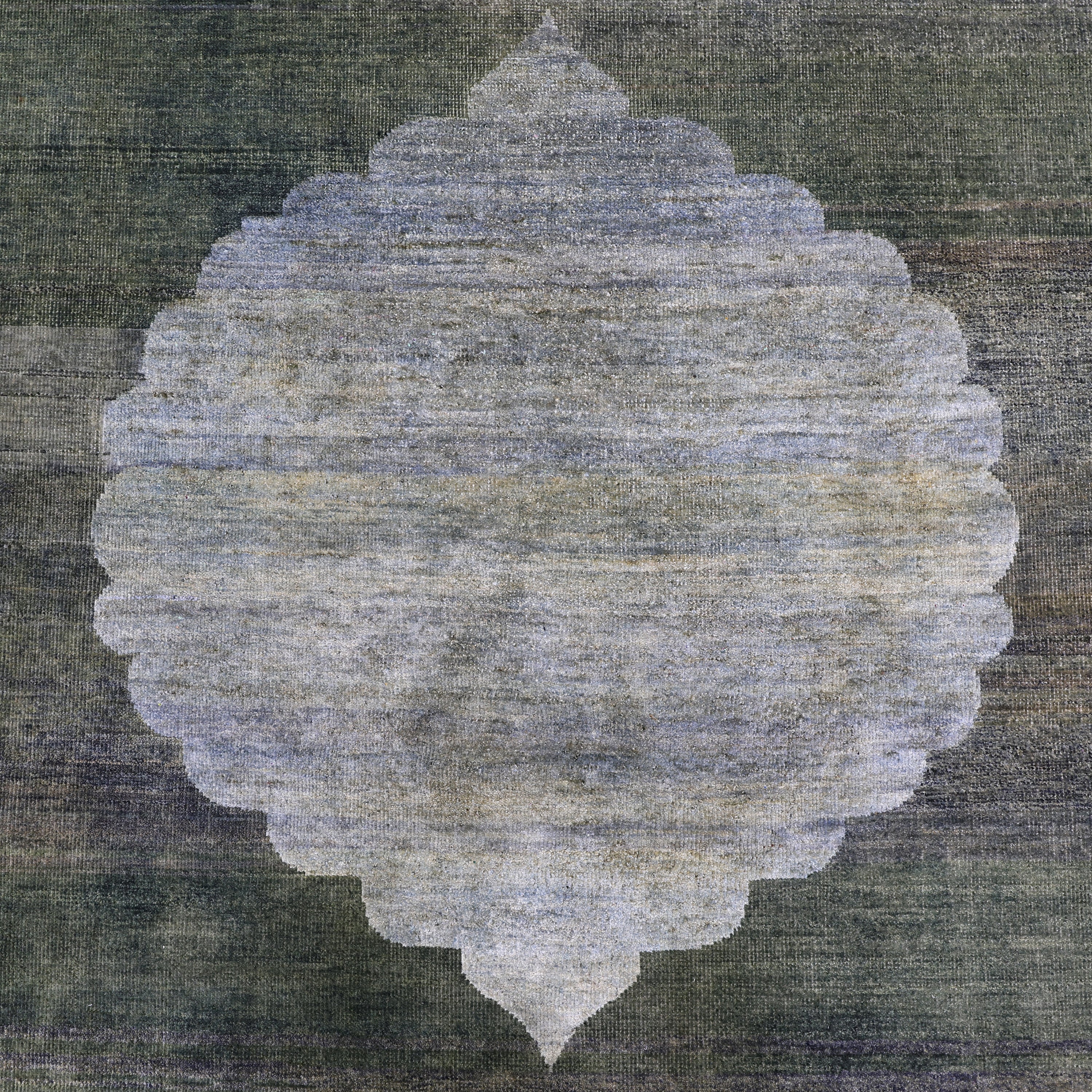 Green Alchemy Transitional Silk Wool Blend Rug - 9' x 11'1"