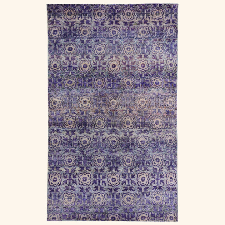 Purple Alchemy Contemporary Silk Rug - 2'11" x 4'11"
