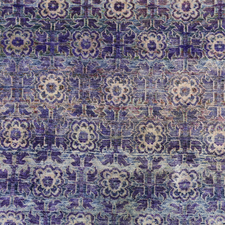 Purple Alchemy Contemporary Silk Rug - 2'11" x 4'11"