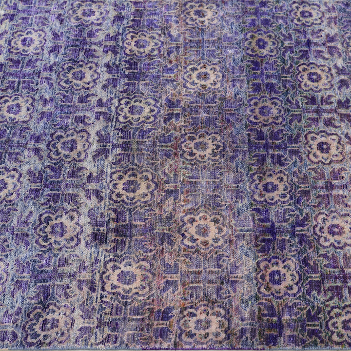 Purple Alchemy Contemporary Silk Rug - 2'11" x 4'11"