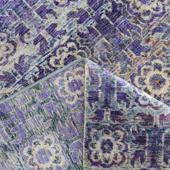 Purple Alchemy Contemporary Silk Rug - 2'11" x 4'11"