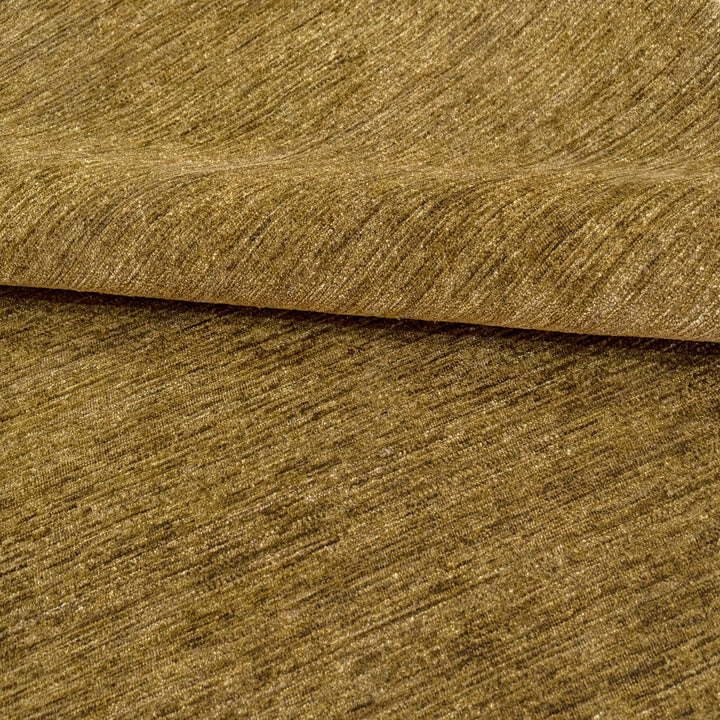 Gold Texture Wool Silk Blend Rug - 6' x 9'