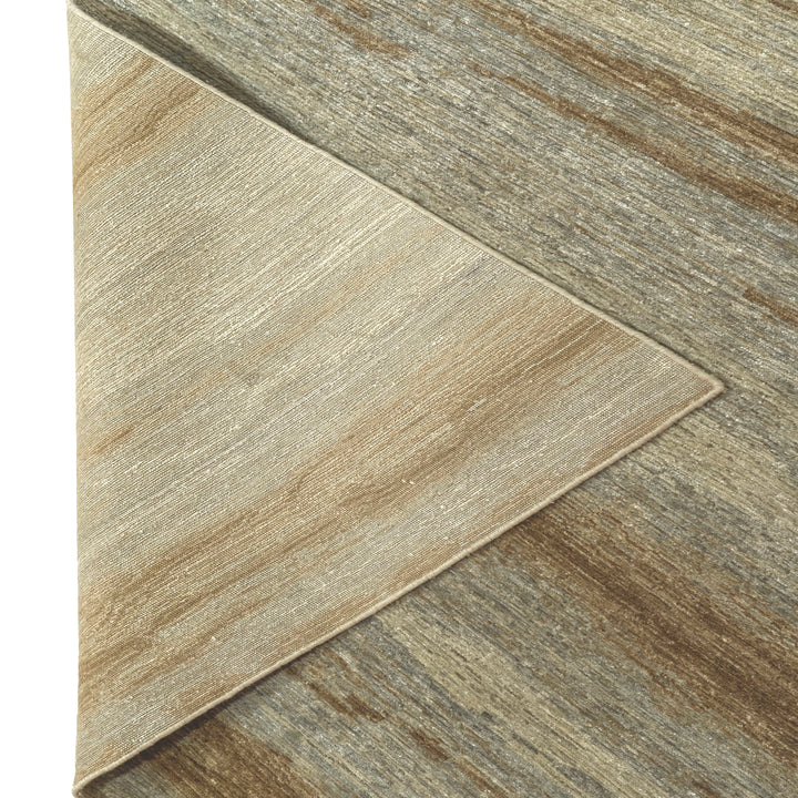 Contemporary Wool Silk Blend Rug - 6' x 9'