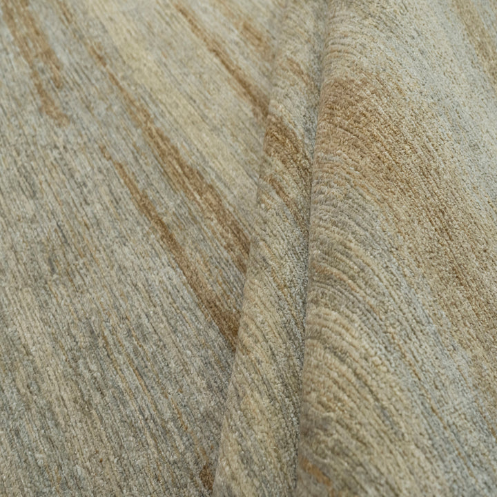 Contemporary Wool Silk Blend Rug - 6' x 9'