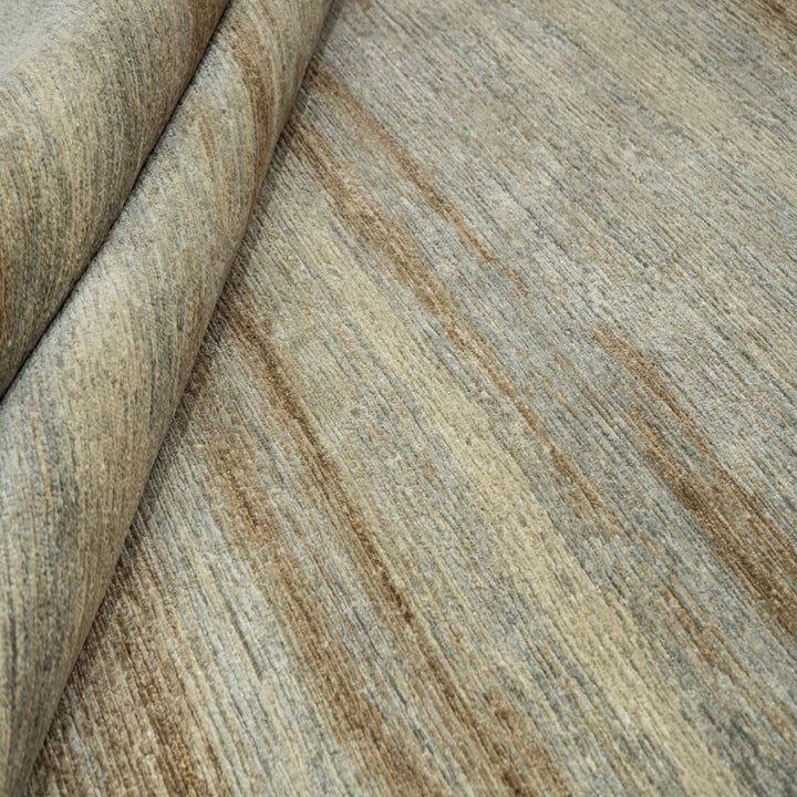 Contemporary Wool Silk Blend Rug - 6' x 9'