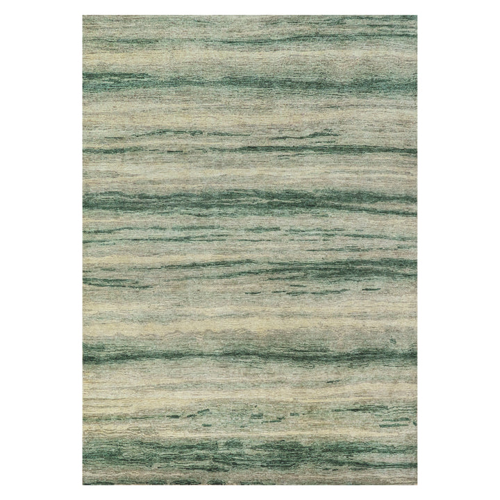 Contemporary Wool Silk Blend Rug - 6' x 9'