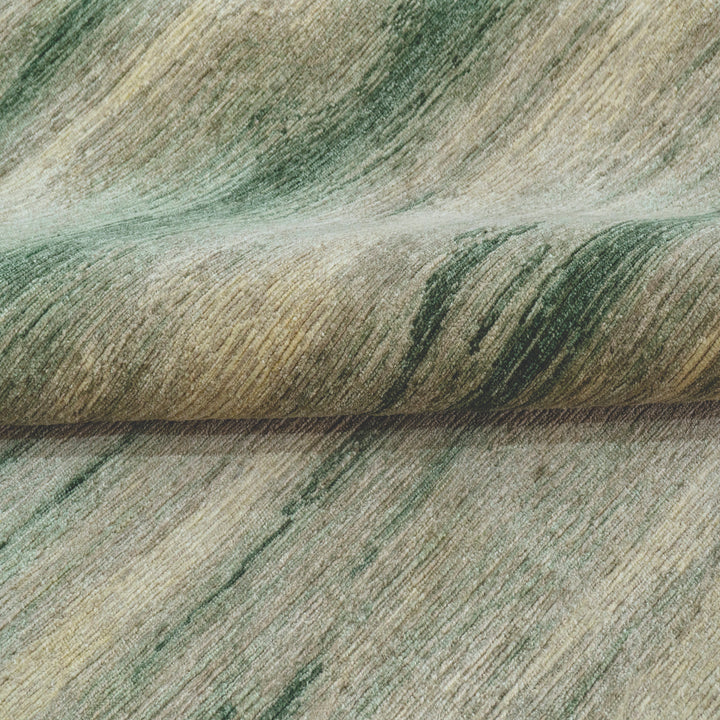 Contemporary Wool Silk Blend Rug - 6' x 9'