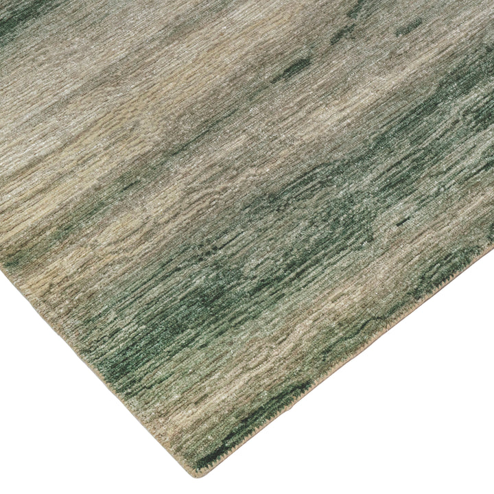 Contemporary Wool Silk Blend Rug - 6' x 9'