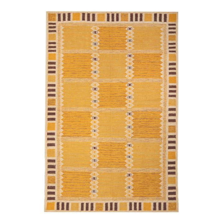 Swedish Inspired Kilim Wool Rug - 6' x 9'