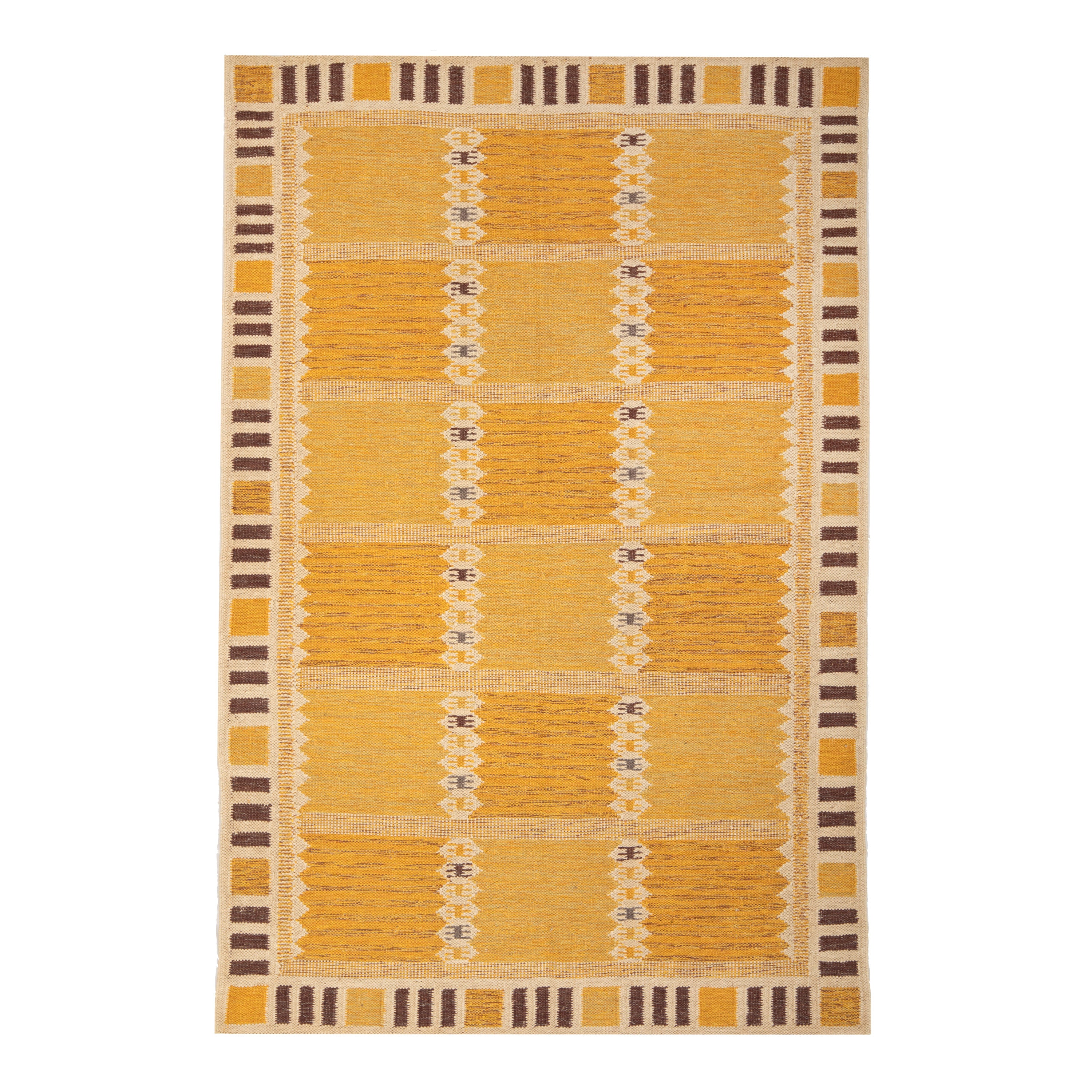 Swedish Inspired Kilim Wool Rug - 6' x 9'