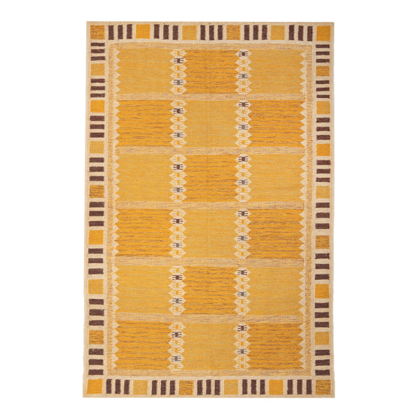 Swedish Inspired Kilim Wool Rug - 6' x 9'