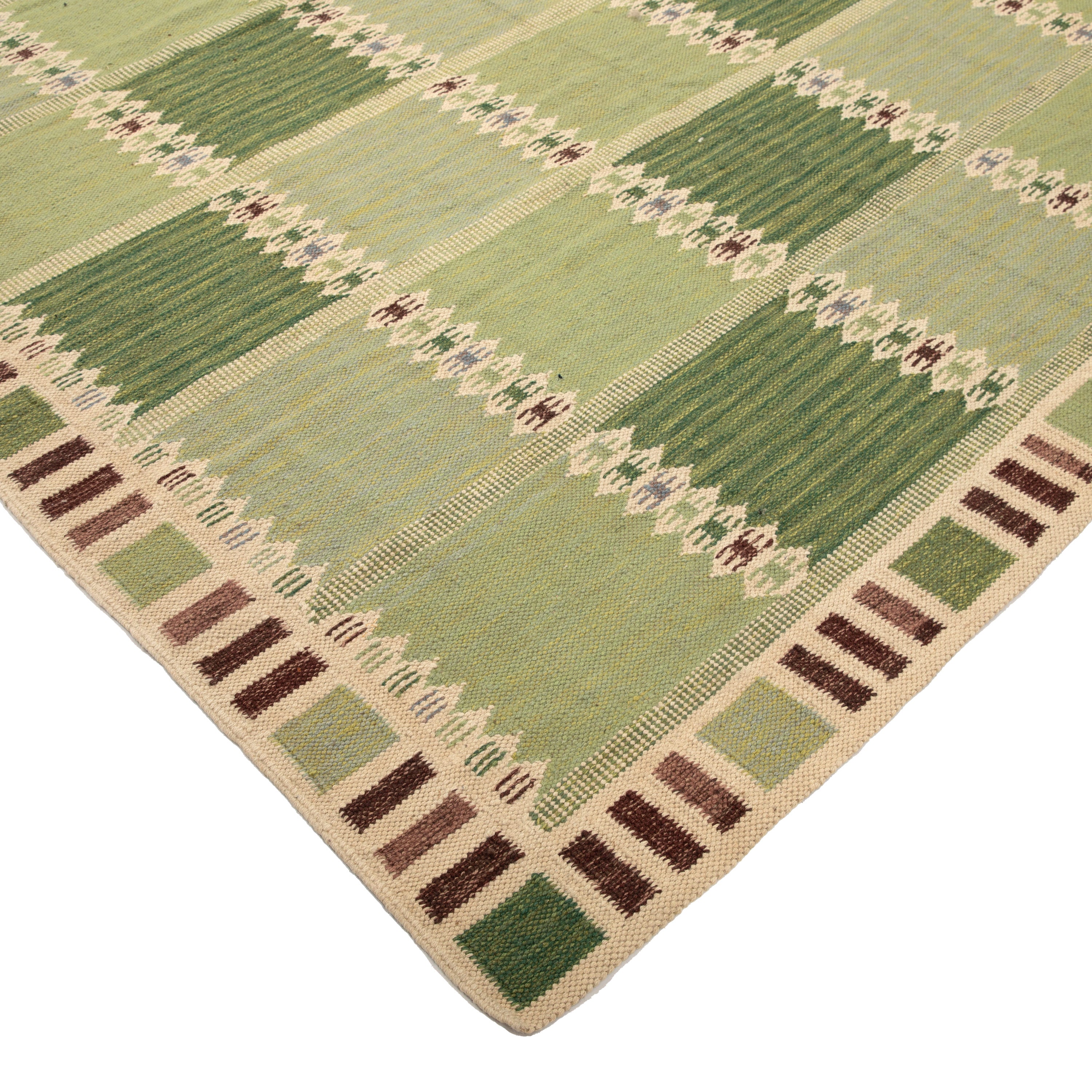 Swedish Inspired Kilim Wool Rug - 9' x 12'