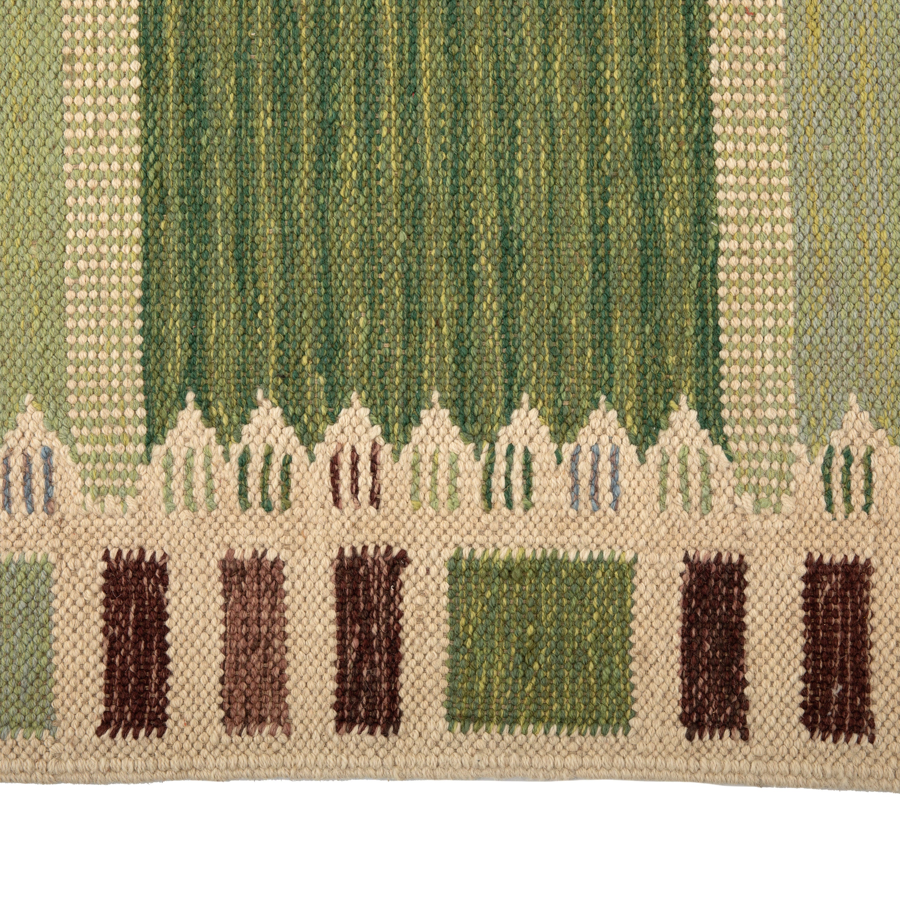 Swedish Inspired Kilim Wool Rug - 9' x 12'