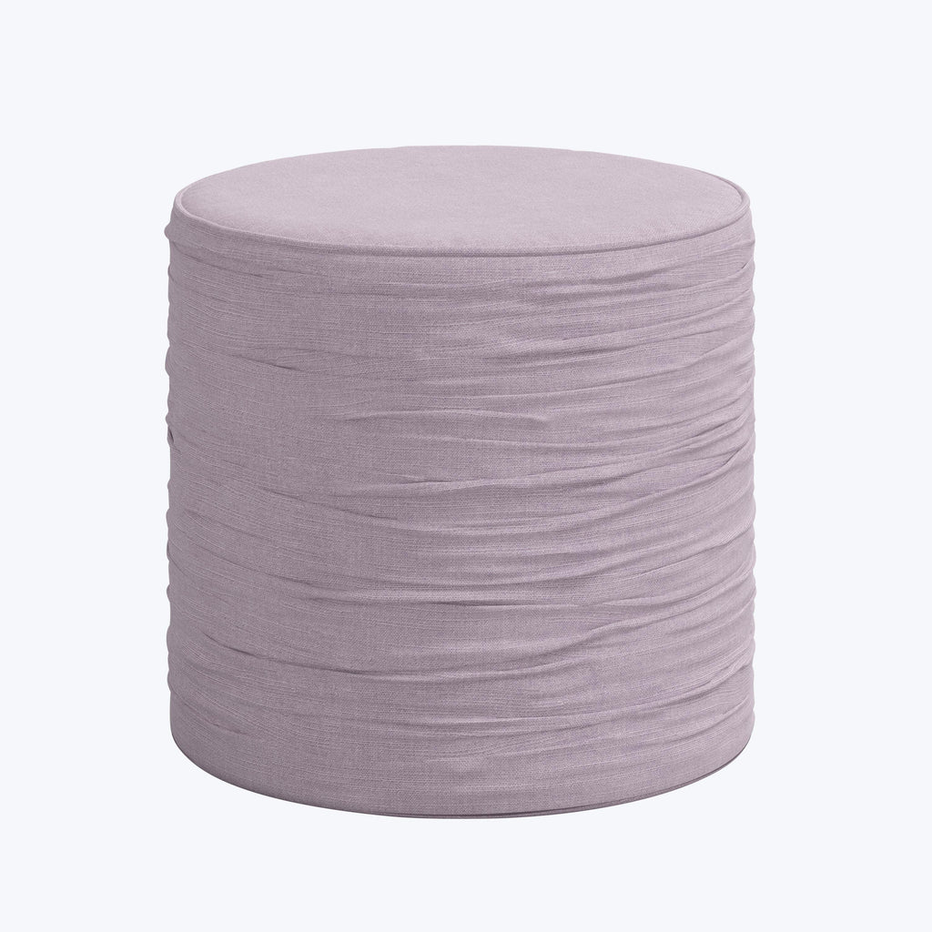 Cindy Ruched Ottoman Linen Lilac