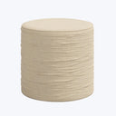 Cindy Ruched Ottoman Linen Natural