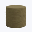 Cindy Ruched Ottoman Linen Olive