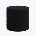 Cindy Ruched Ottoman Zuma Linen Black