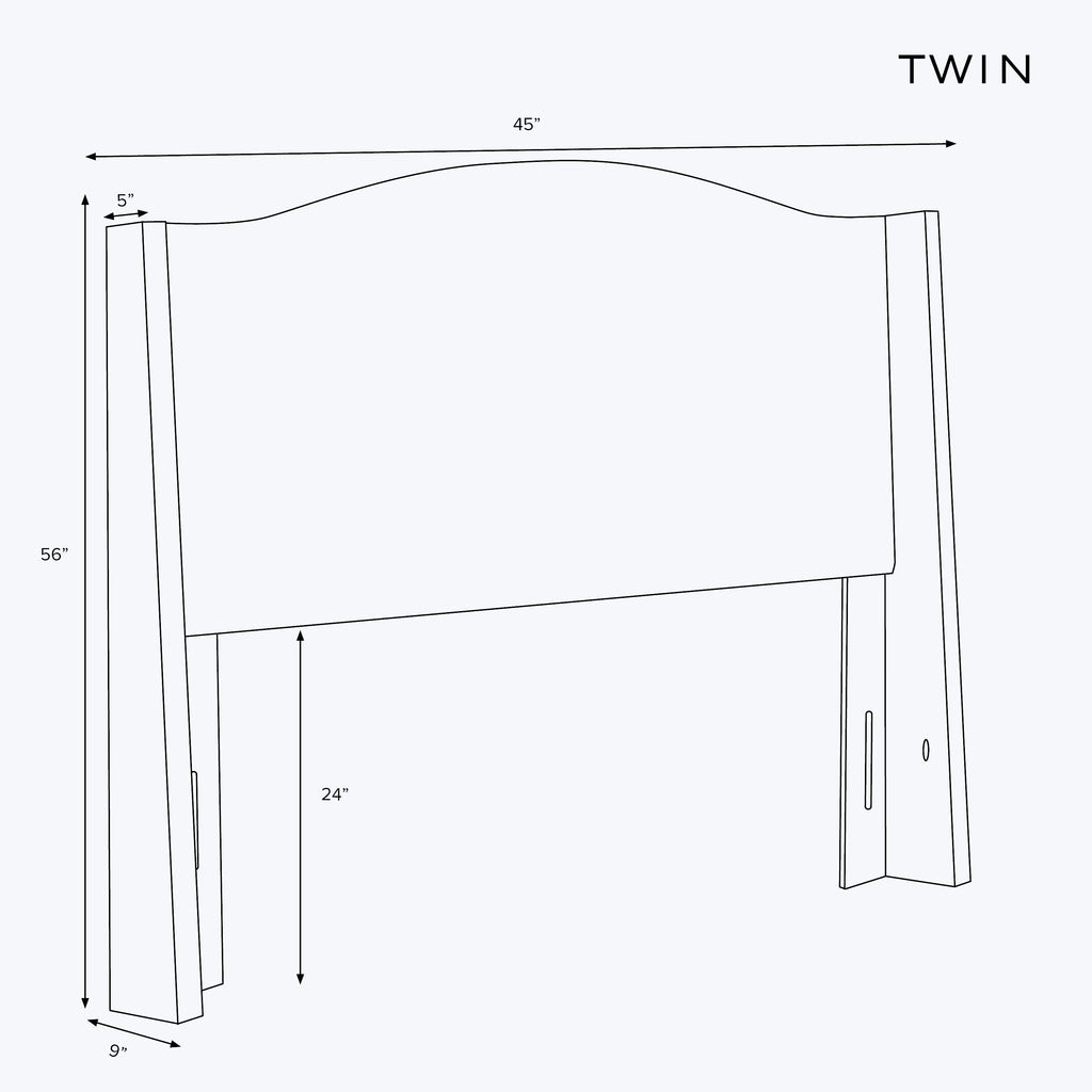 Ellis Headboard Twin / Linen Seaglass