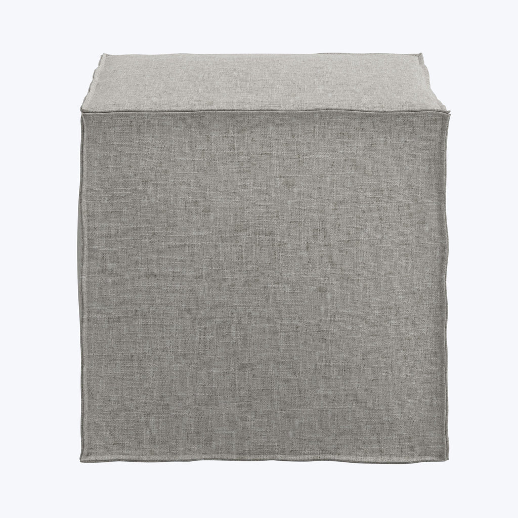 Langston Ottoman Zuma Linen Feather