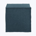 Langston Ottoman Zuma Linen Navy