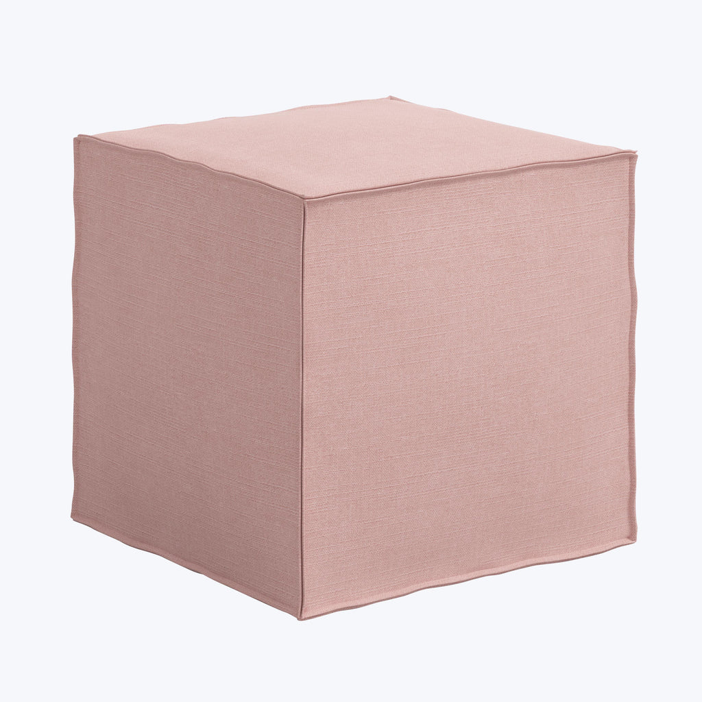 Langston Ottoman Linen Blush