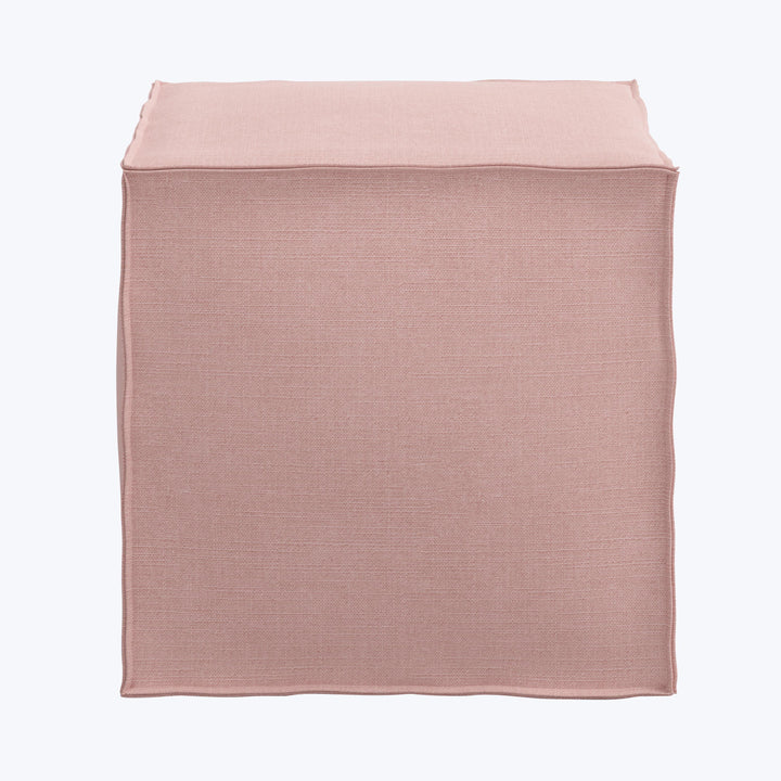 Langston Ottoman Linen Blush