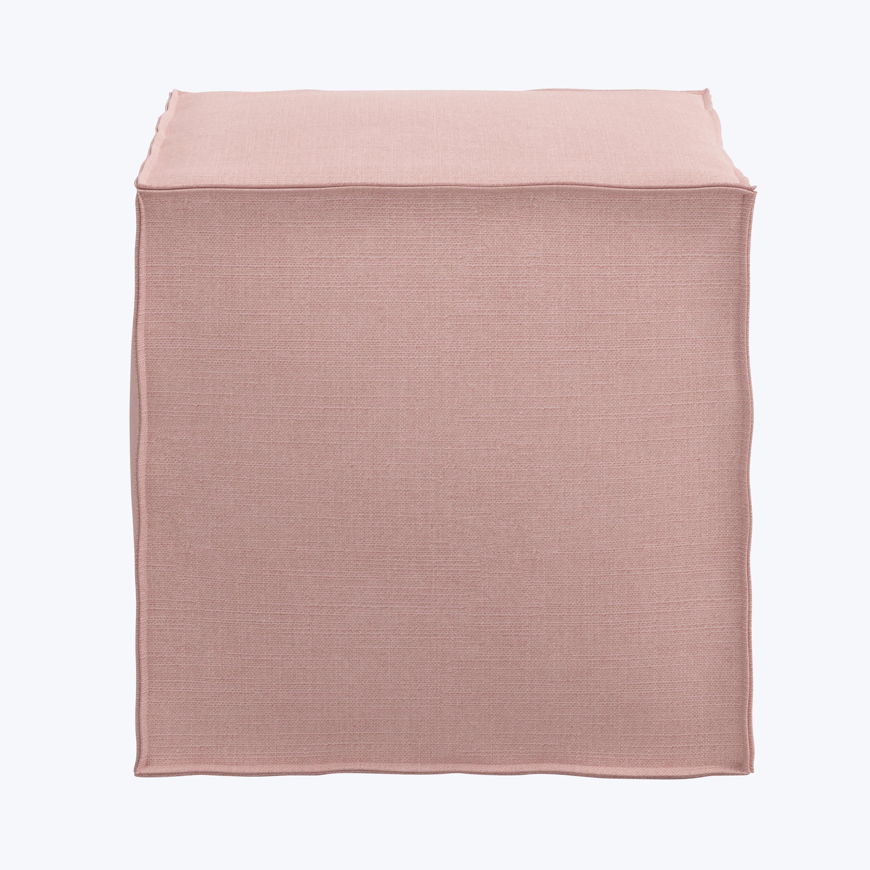 Langston Ottoman Linen Blush