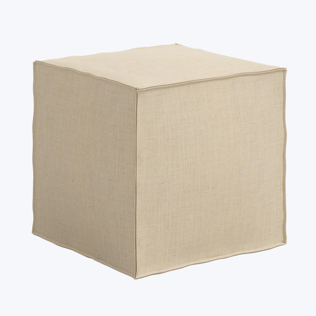 Langston Ottoman Linen Natural