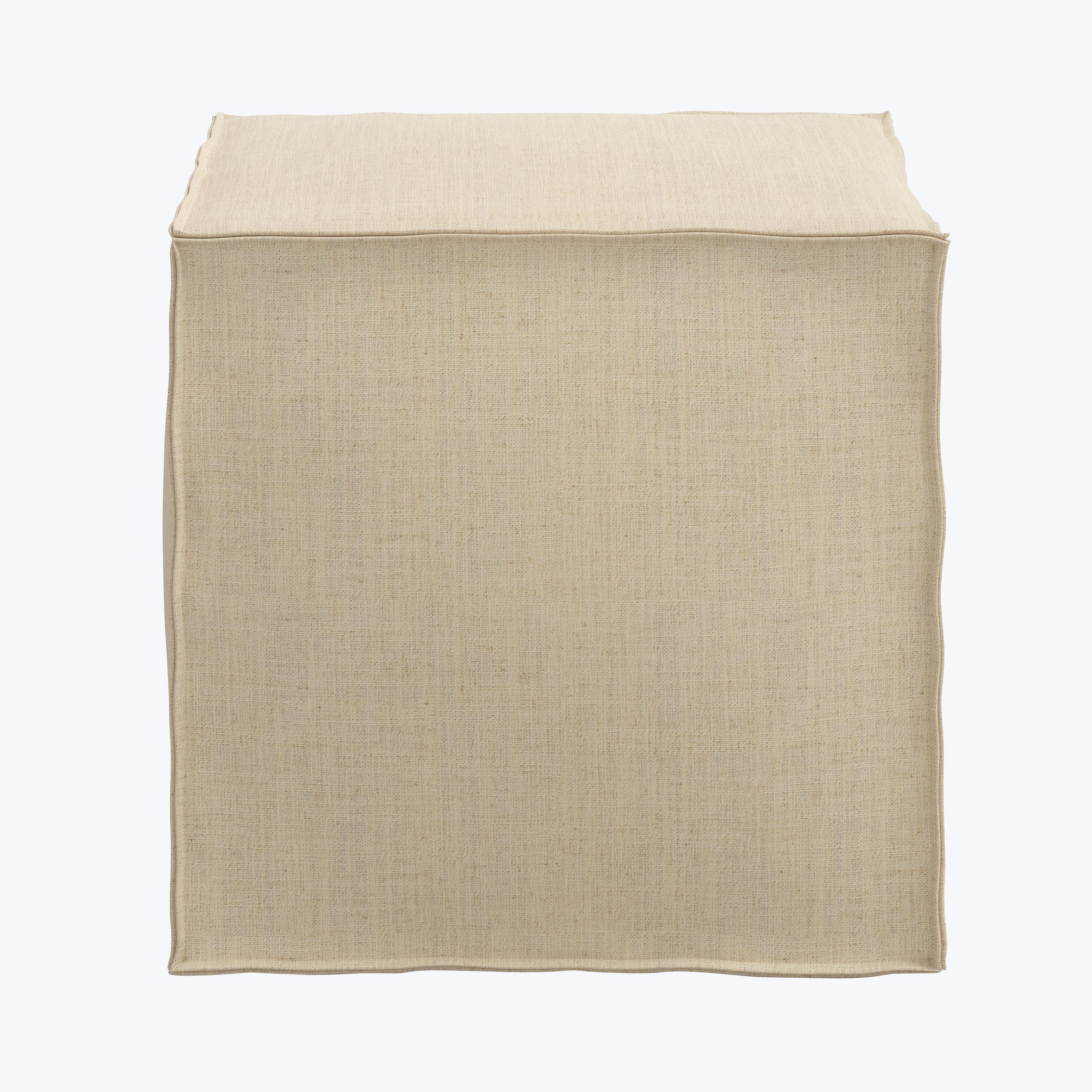 Langston Ottoman Linen Natural