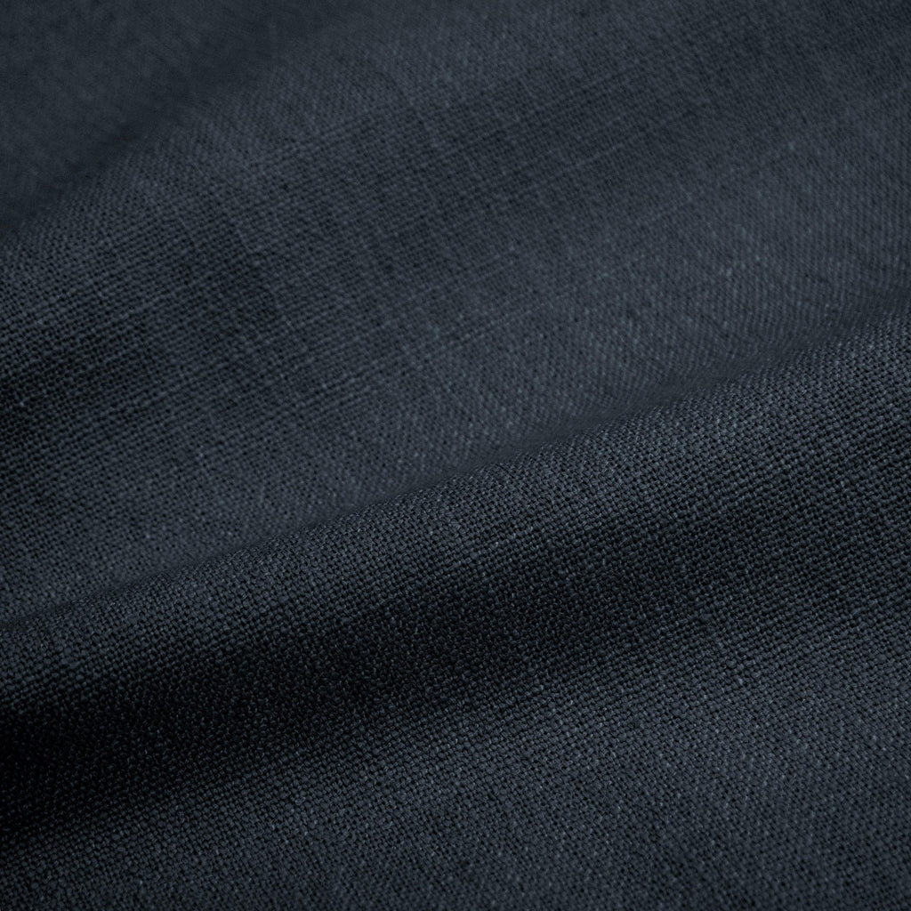 Langston Ottoman Linen Navy