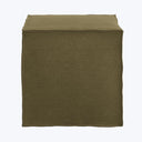 Langston Ottoman Linen Olive