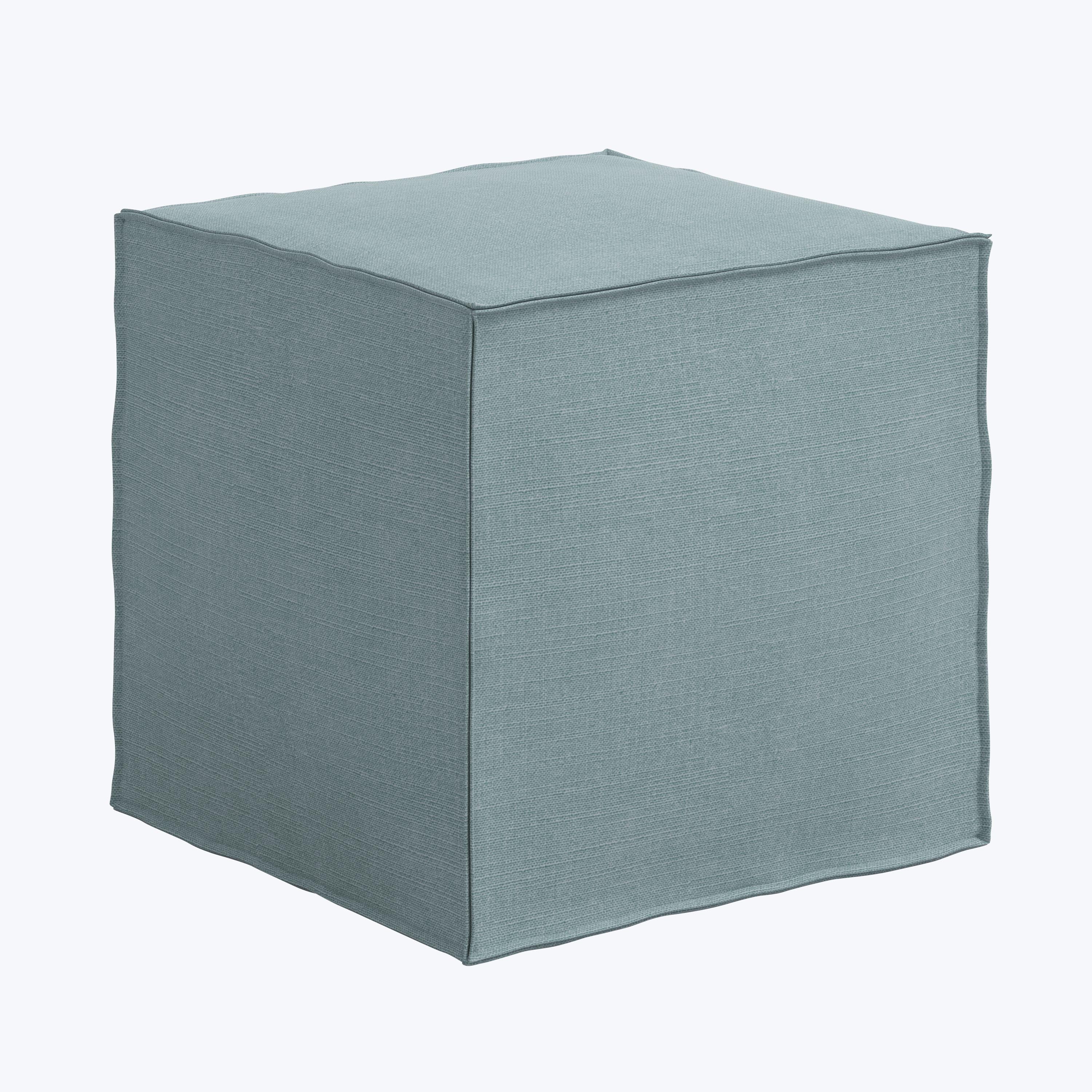 Langston Ottoman Linen Seaglass