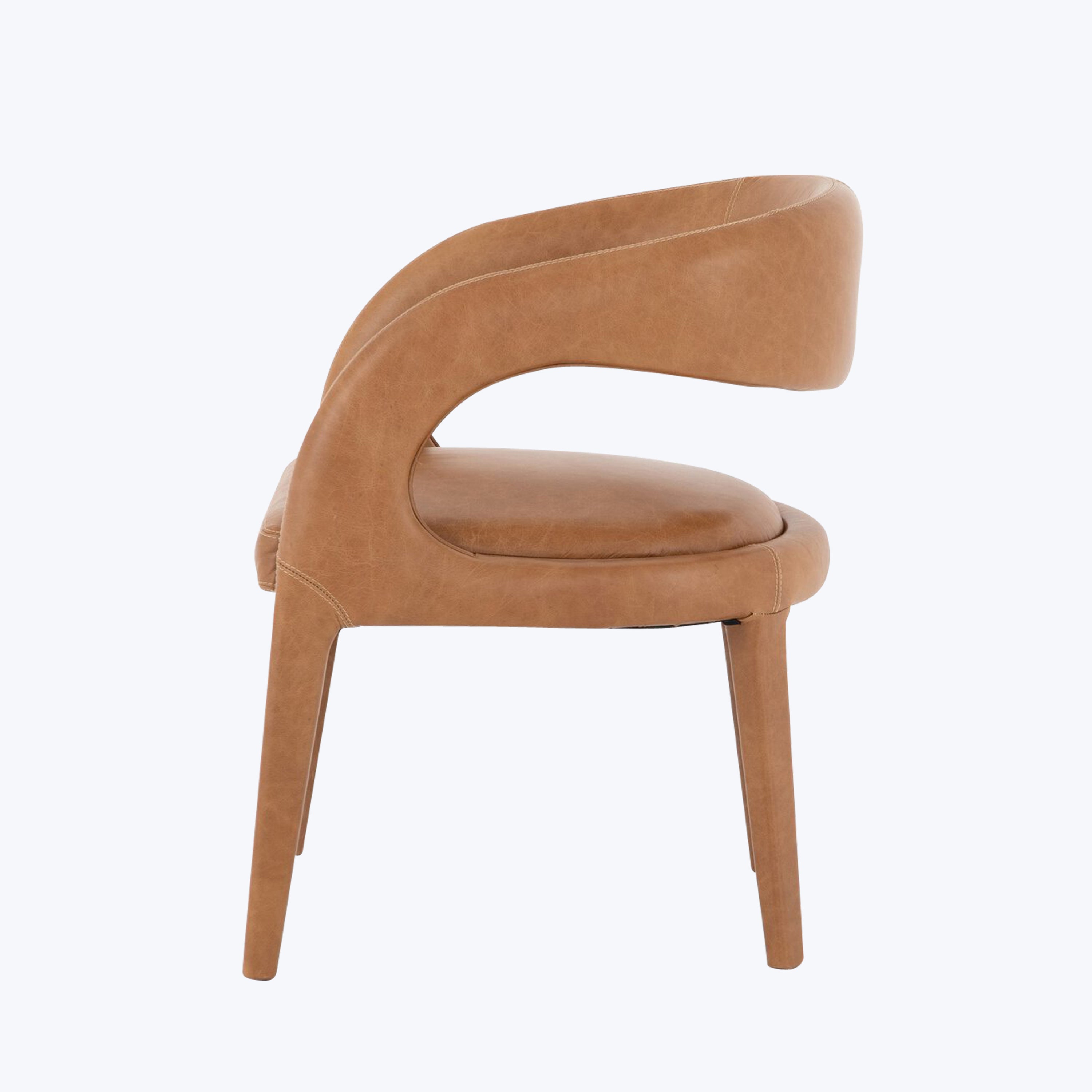 Hawkins Leather Dining Chair - Thumbnail 5