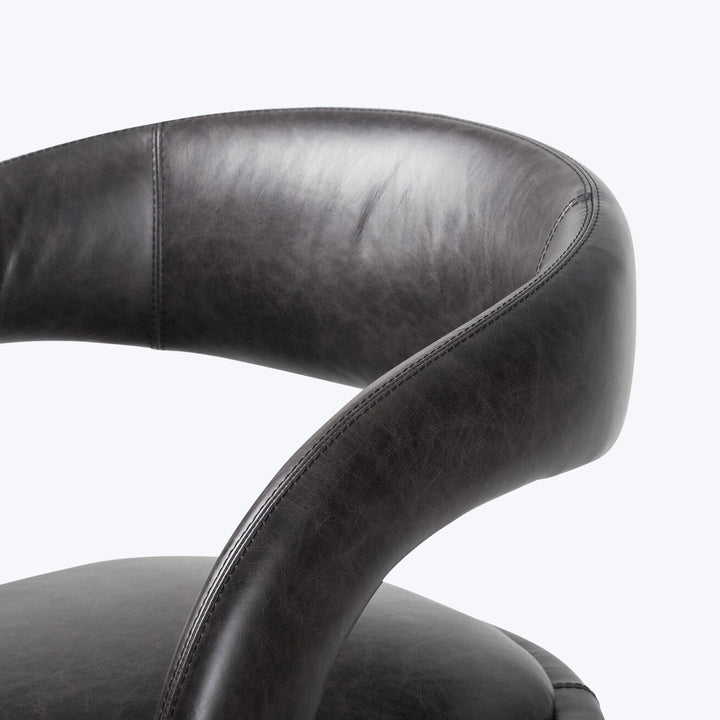 Hawkins Leather Dining Chair Sonoma Black