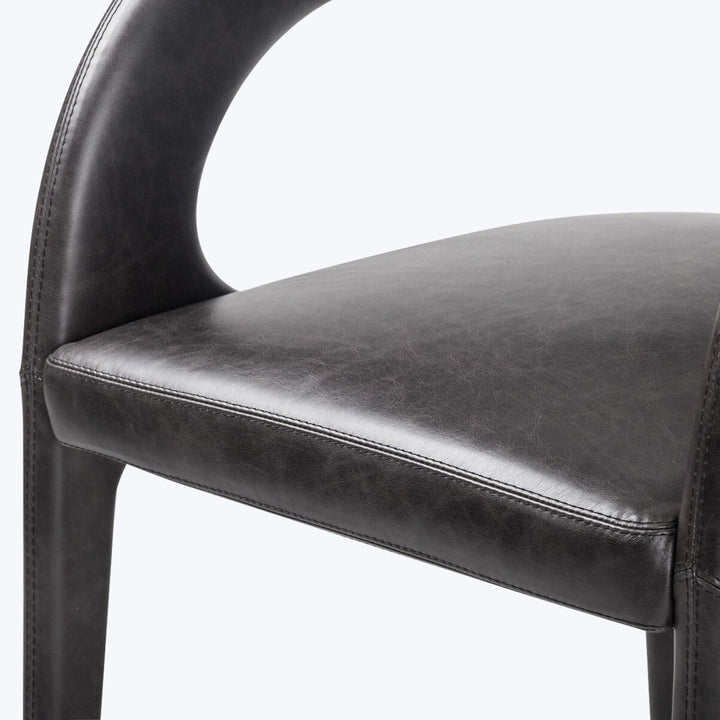 Hawkins Leather Dining Chair Sonoma Black
