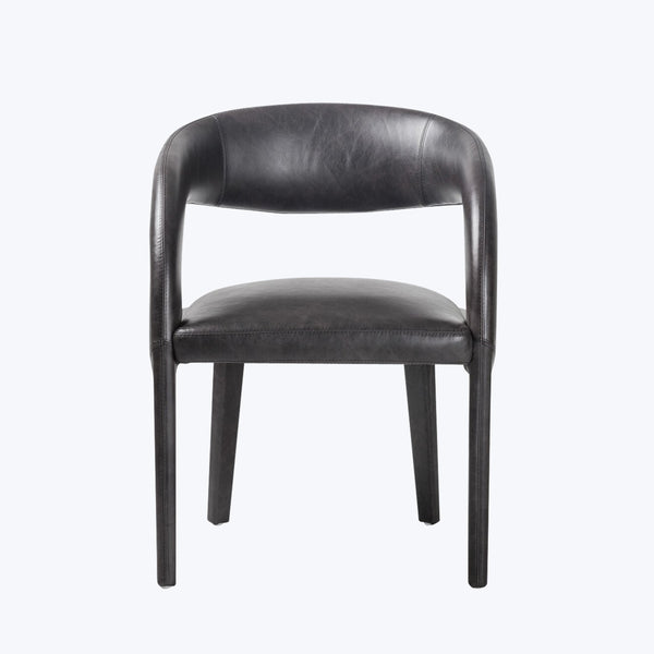 Hawkins Leather Dining Chair Sonoma Black