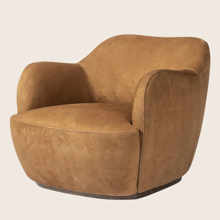 Julius Leather Swivel Chair