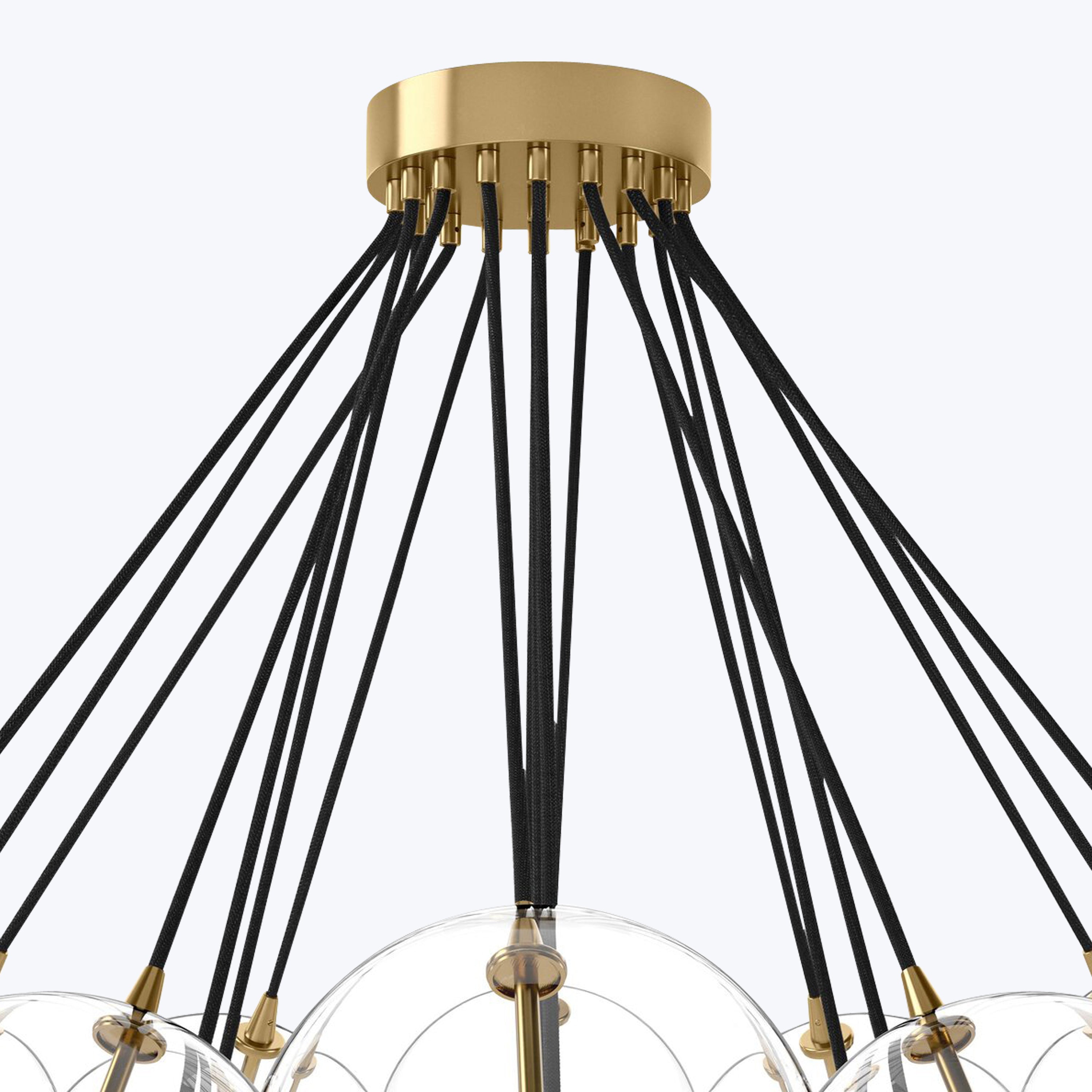 Cloud Chandelier Burnished Brass