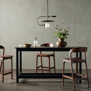Scout Bar & Counter Table Worn Black Mango - hover