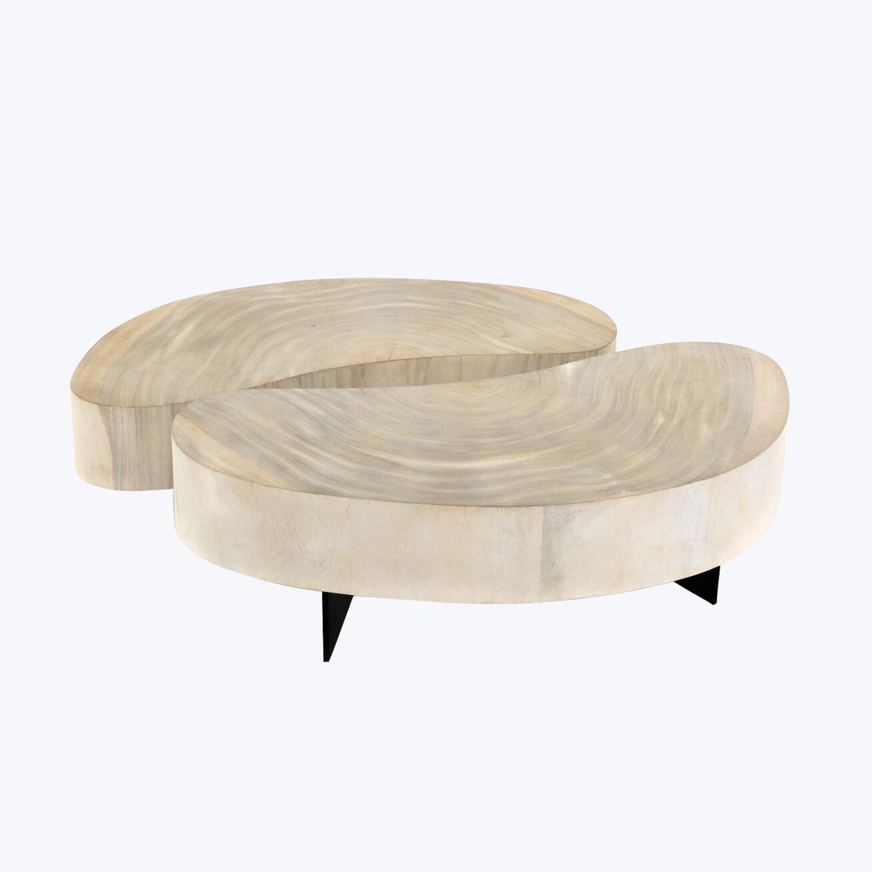 Avett Coffee Table 2-Piece / Bleached Guanacaste Oyster