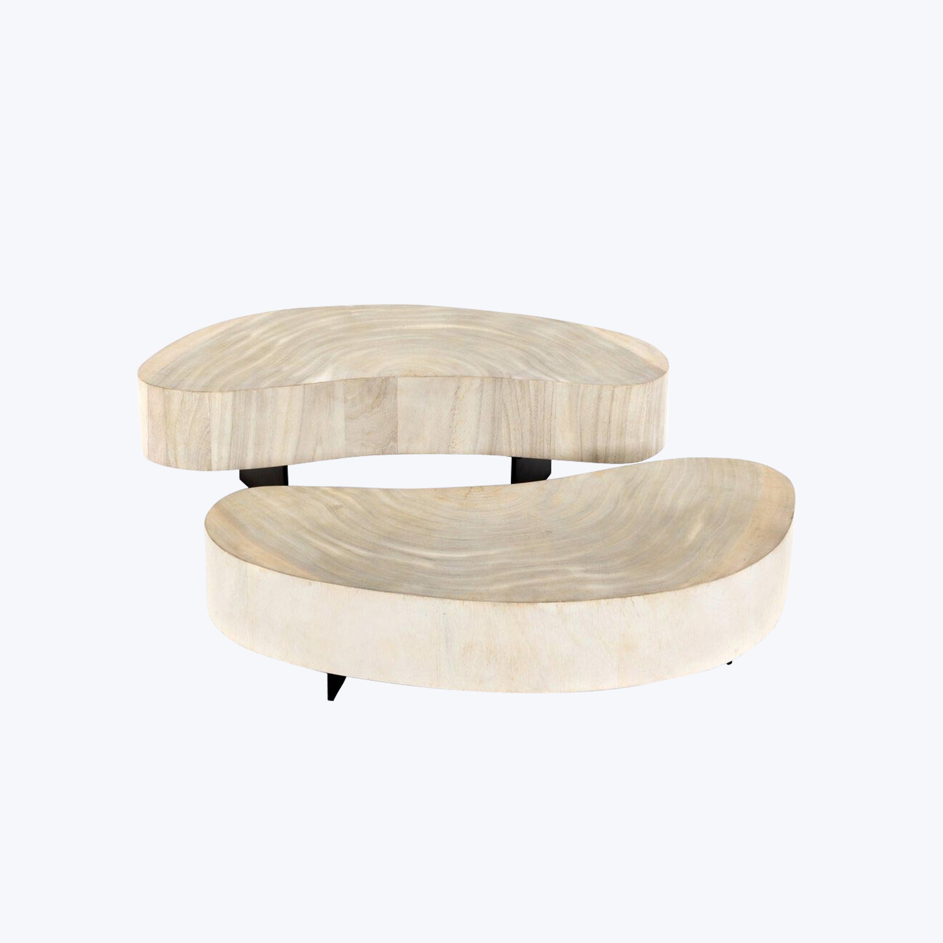 Avett Coffee Table 2-Piece / Bleached Guanacaste Oyster