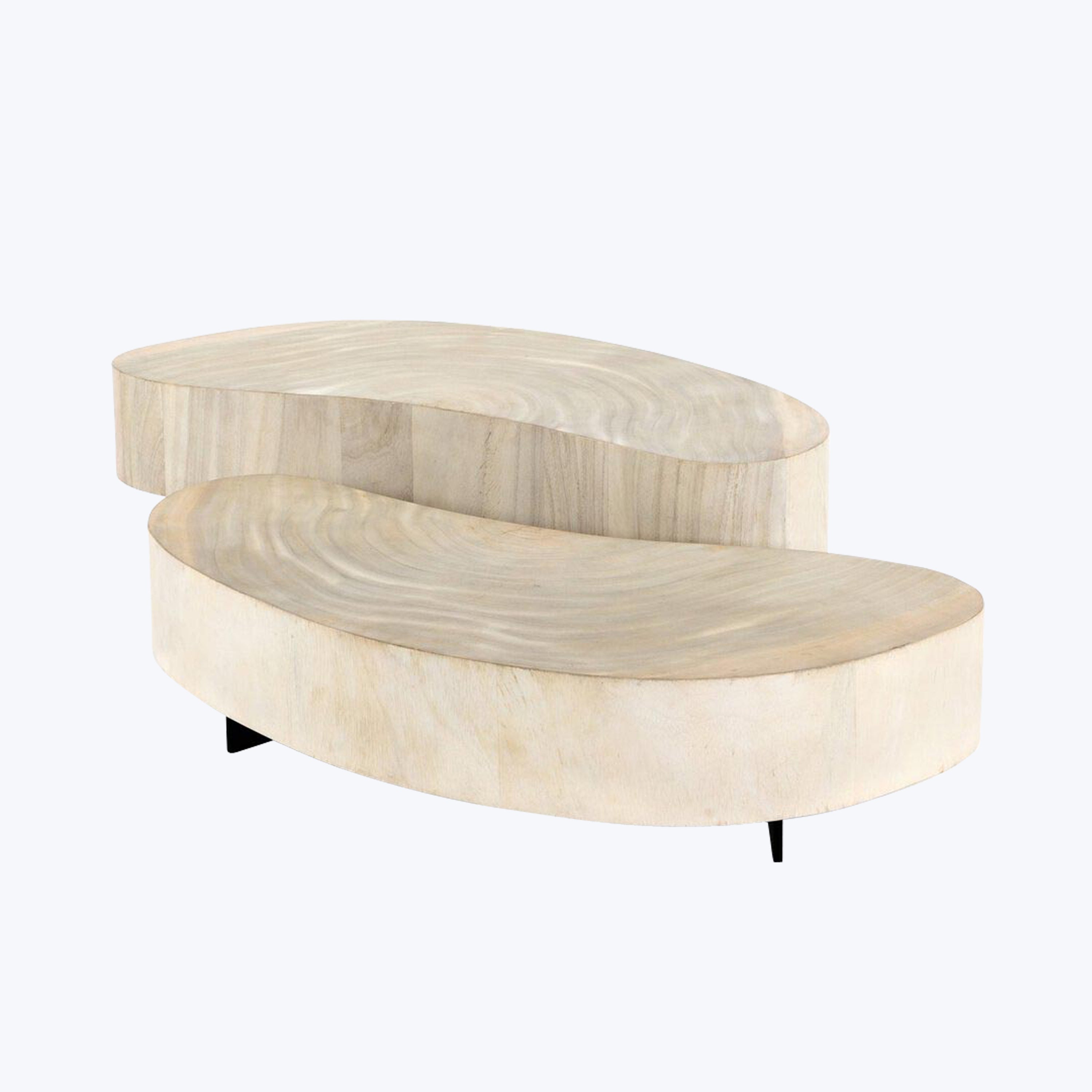 Avett Coffee Table 2-Piece / Bleached Guanacaste Oyster