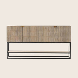 Kelby Small Media Cabinet Light Wash Mango