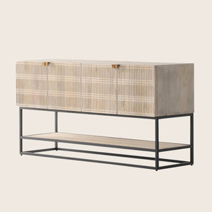 Kelby Small Media Cabinet Light Wash Mango - hover