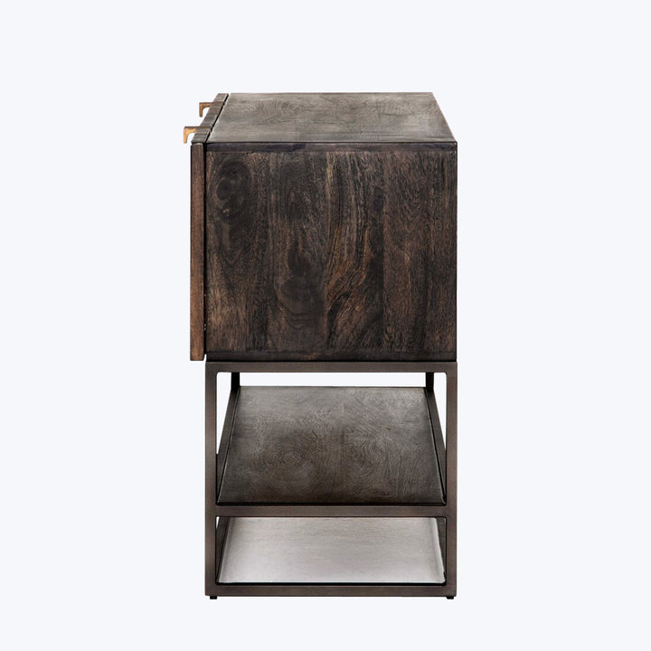 Kelby Small Media Cabinet Vintage Brown